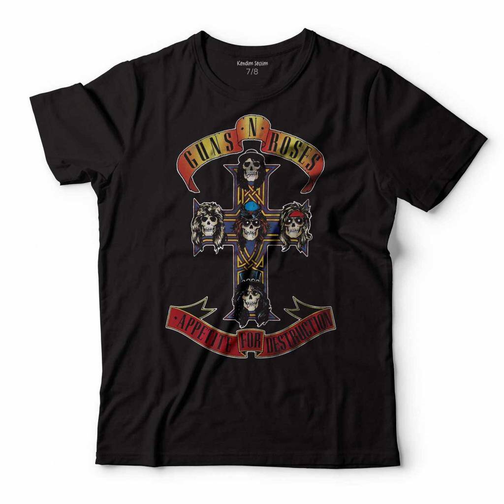 GUNS N AND ROSES GUN GÜL VE KAN SİLAH ÇOCUK TİŞÖRT - 1