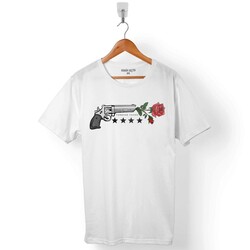 GUNS N AND ROSES GUN GÜL VE KAN SİLAH ERKEK TİŞÖRT - 1