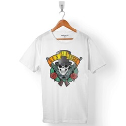 GUNS N AND ROSES GUN GÜL VE KAN SİLAH ERKEK TİŞÖRT - 1