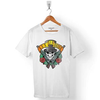 GUNS N AND ROSES GUN GÜL VE KAN SİLAH ERKEK TİŞÖRT - 1