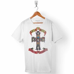 GUNS N AND ROSES GUN GÜL VE KAN SİLAH ERKEK TİŞÖRT - 1