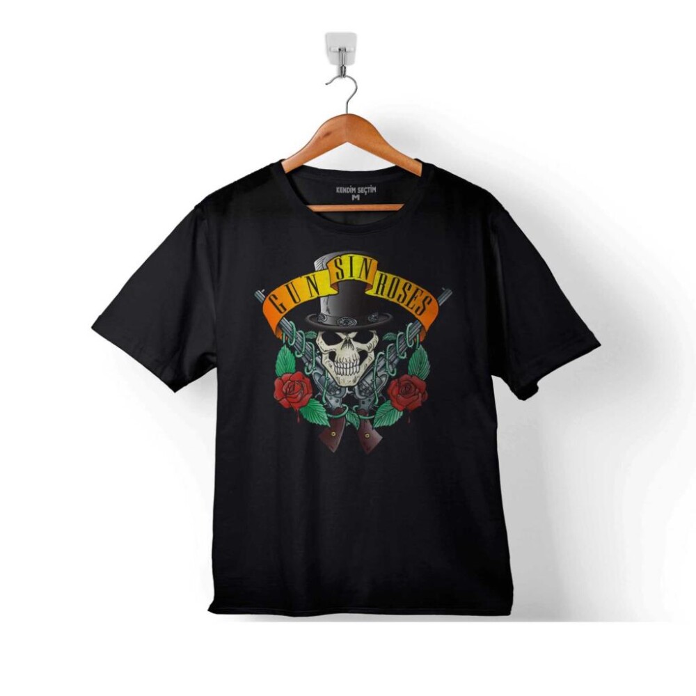GUNS N AND ROSES GUN GÜL VE KAN SİLAH TABANCA 2 ÇOCUK TİŞÖRT - 1
