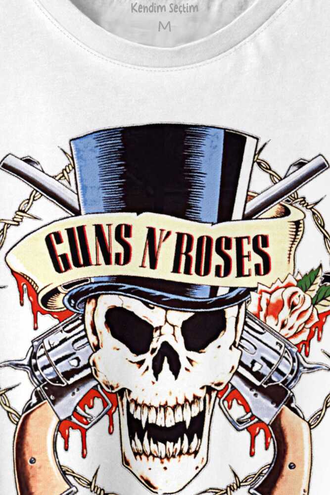 Guns N Roses And Rock Music Baskılı Tişört Unisex T-shirt (1)