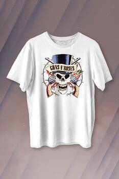 Guns N Roses And Rock Music Baskılı Tişört Unisex T-shirt - 1
