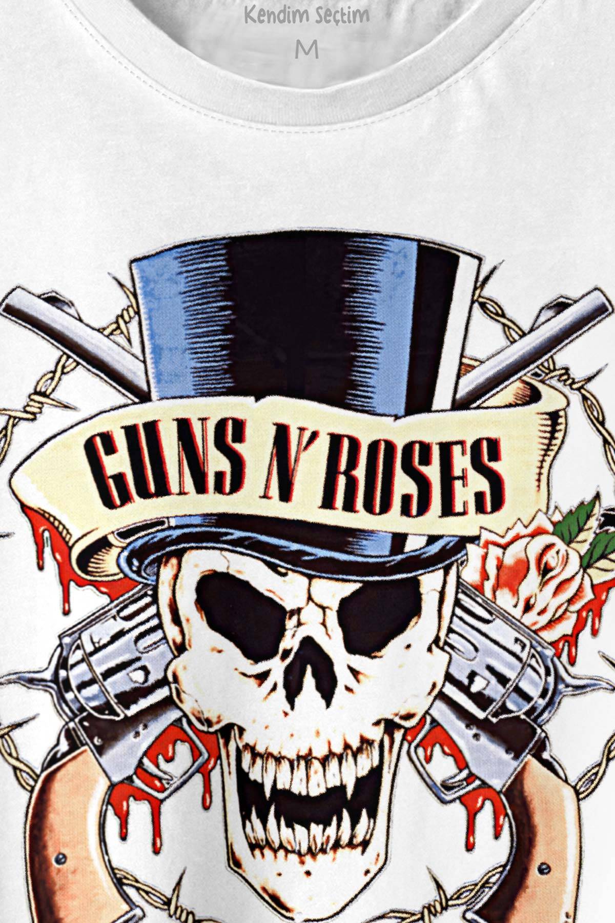 Guns N Roses And Rock Music Baskılı Tişört Unisex T-shirt - 2