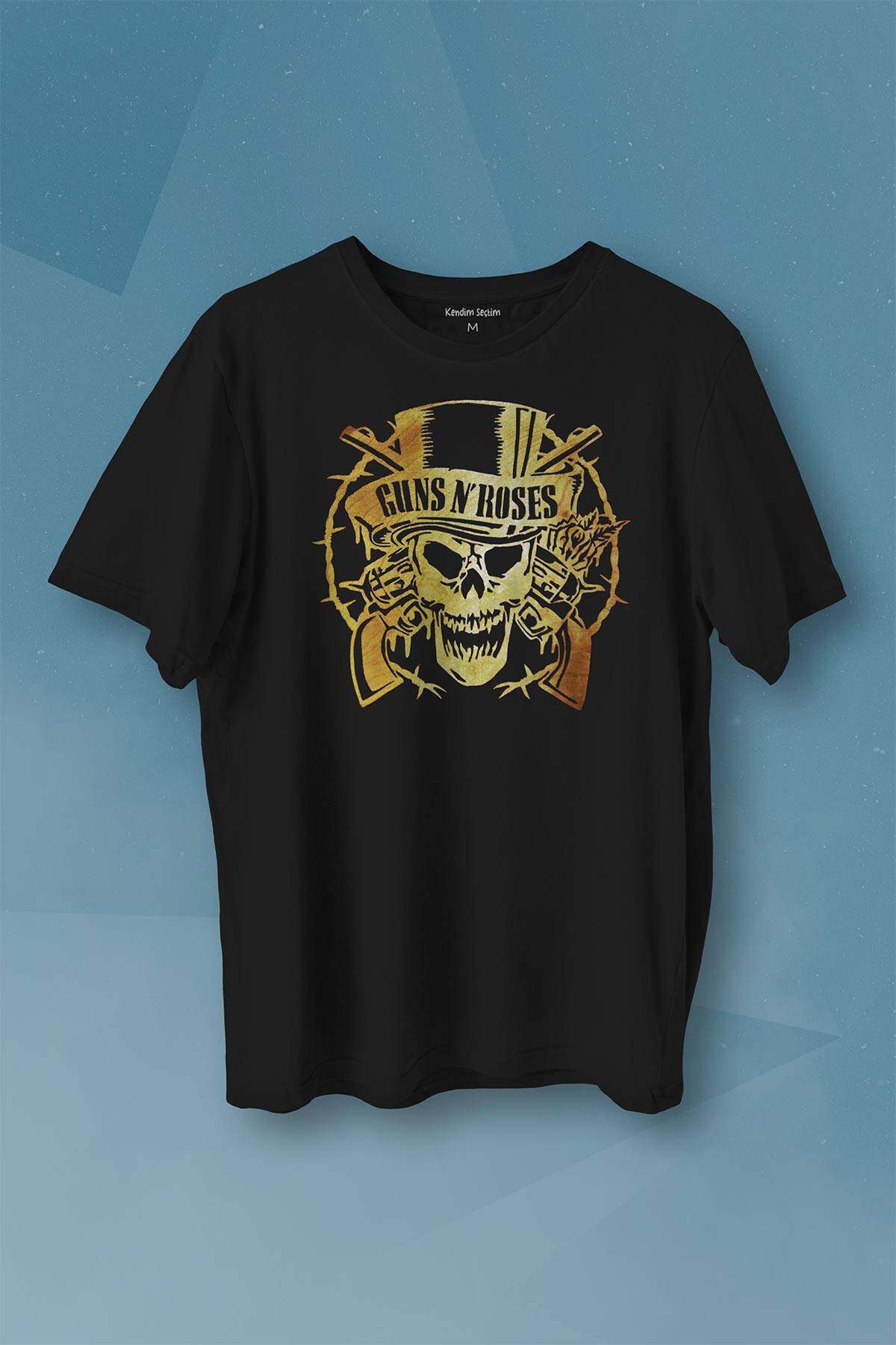 Guns N Roses And Rock Music Baskılı Tişört Unisex T-shirt - 1