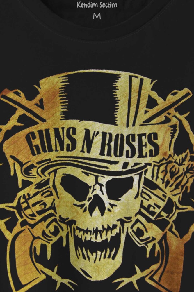 Guns N Roses And Rock Music Baskılı Tişört Unisex T-shirt (1)