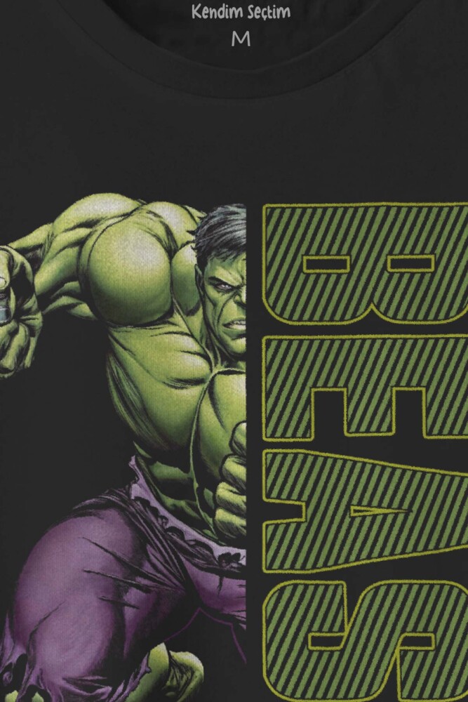 Gym The Beast Hulk Fitness Spor Baskılı Siyah Unisex T-shirt Kısa Kollu Erkek Tişört - 2