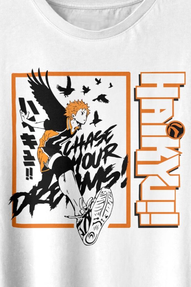 Haikyuu Fly Anime Baskılı Tişört Unisex T-shirt (1)