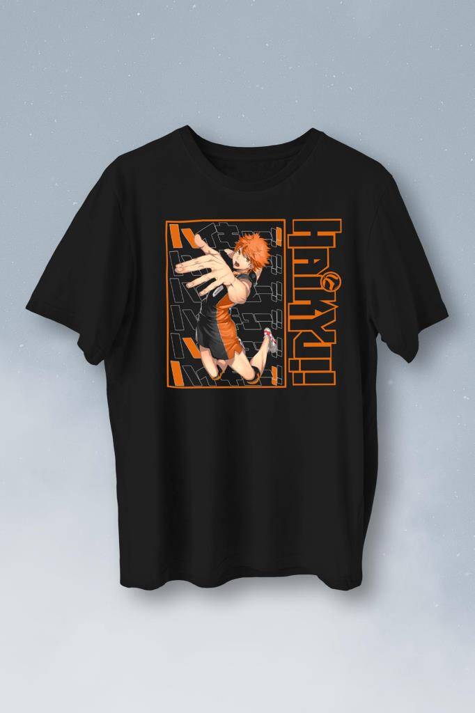 Haikyuu Fly Anime Baskılı Tişört Unisex T-Shirt - 1