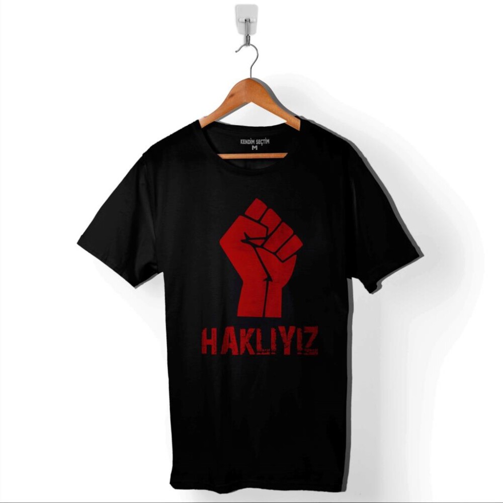 Haklıyız Direniş Eylem Sosyalizm 1 Mayıs İşçi Baskılı Tişört Unisex T-Shirt - 1