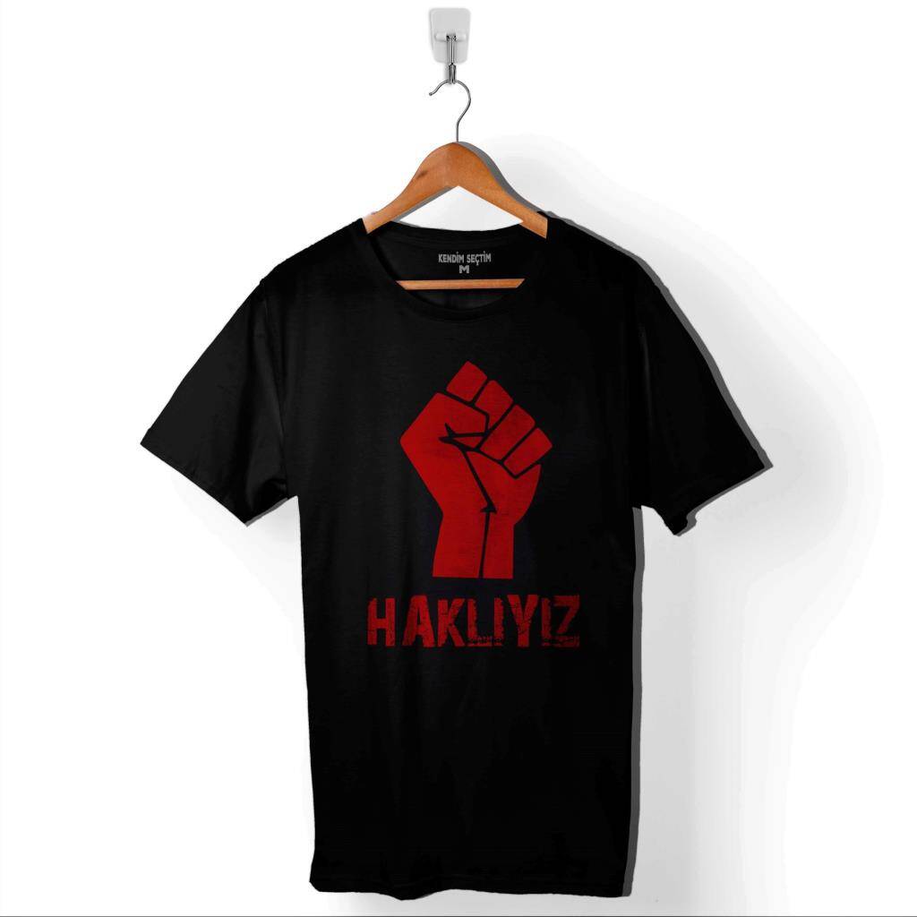 Haklıyız Direniş Eylem Sosyalizm 1 Mayıs İşçi Baskılı Tişört Unisex T-Shirt - 1
