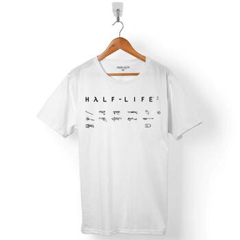 HALF LIFE 2 HALFLIFE2 SİLAH COUNTER STRIKE LOGO ERKEK TİŞÖRT - 1
