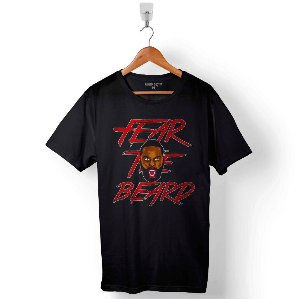 Hames Harden Fear The Beard Ftb Baskılı Tişört Unisex T-Shirt - 1