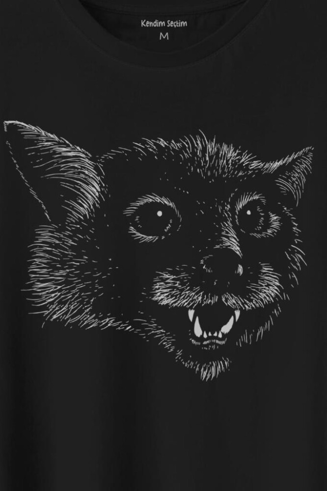 Hamster Sincap Silüeti Baskılı Tişört Unisex T-Shirt - 2