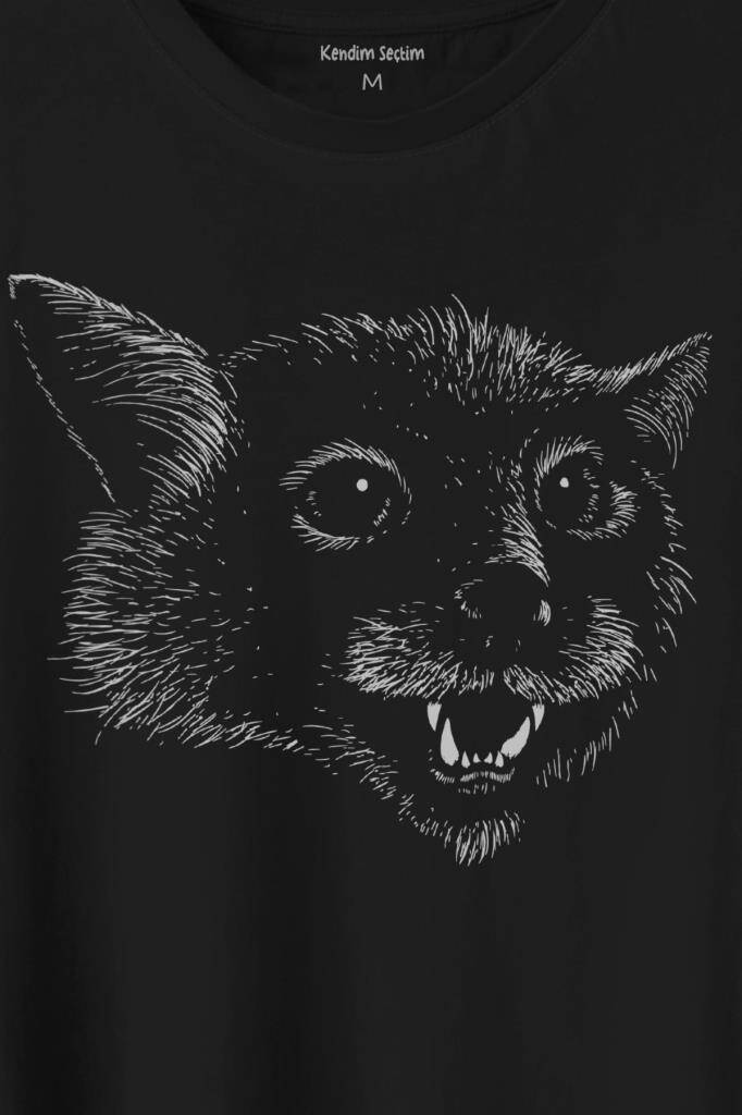 Hamster Sincap Silüeti Baskılı Tişört Unisex T-Shirt - 2