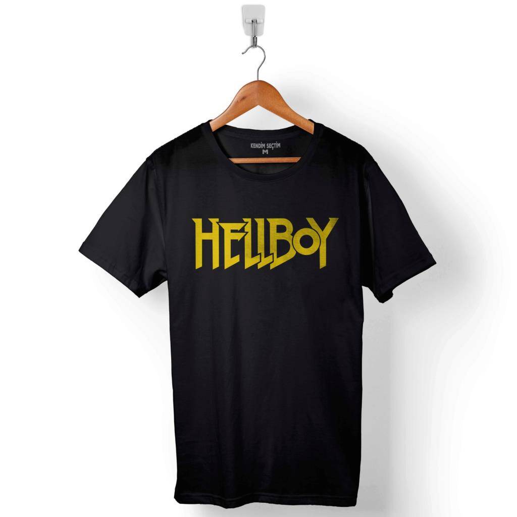 Hellboy Hell Boy Ron Perlman Doug Jones Logo Baskılı Tişört Unisex T-Shirt - 1