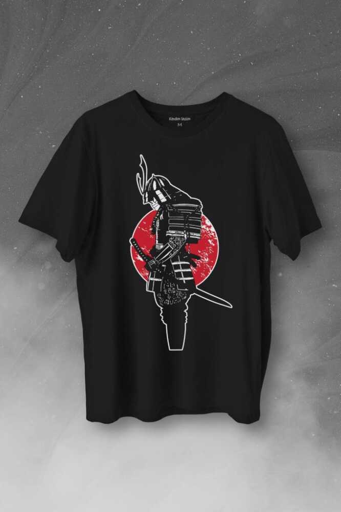 Helmet Kask Spartan Samuray Savaşçı Kılıç Baskılı Tişört Unisex T-Shirt - 1