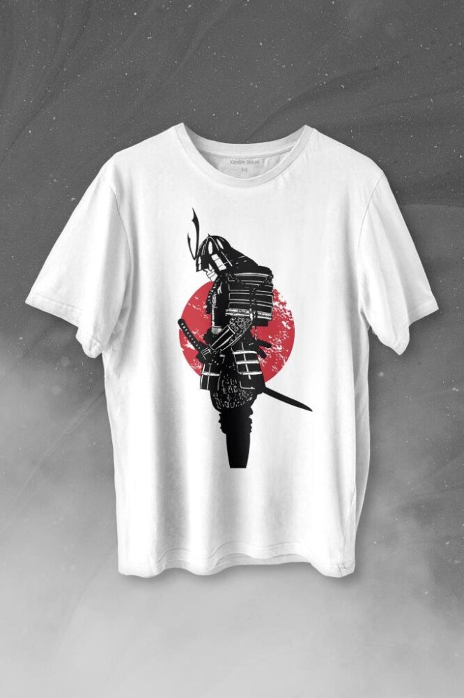 Helmet Kask Spartan Samuray Savaşçı Kılıç Baskılı Tişört Unisex T-shirt - KENDİM SEÇTİM