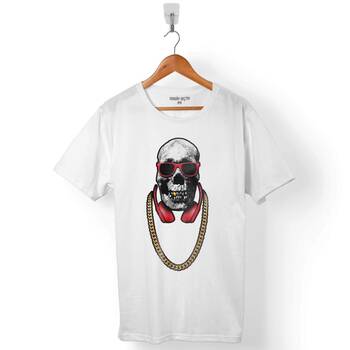 HIP HOP DANCE PIRATE SKULL KURU KAFA ERKEK TİŞÖRT - 1