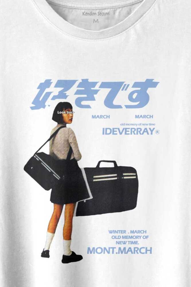 Hip Hop Harajuku Kanji Japon Kız Japan Girl Baskılı Tişört Unisex T-shirt (1)