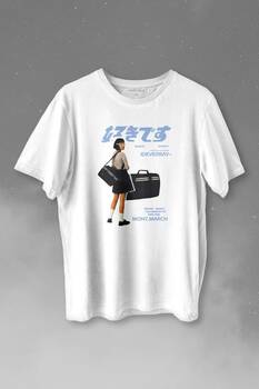 Hip Hop Harajuku Kanji Japon Kız Japan Girl Baskılı Tişört Unisex T-shirt - 1