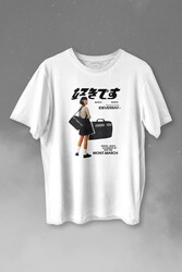 Hip Hop Harajuku Kanji Japon Kız Japan Girl Baskılı Tişört Unisex T-shirt - 1