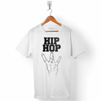 HIP HOP İŞARETİ SİMGESİ HIPHOP HEY DOSTUM ERKEK TİŞÖRT - 1