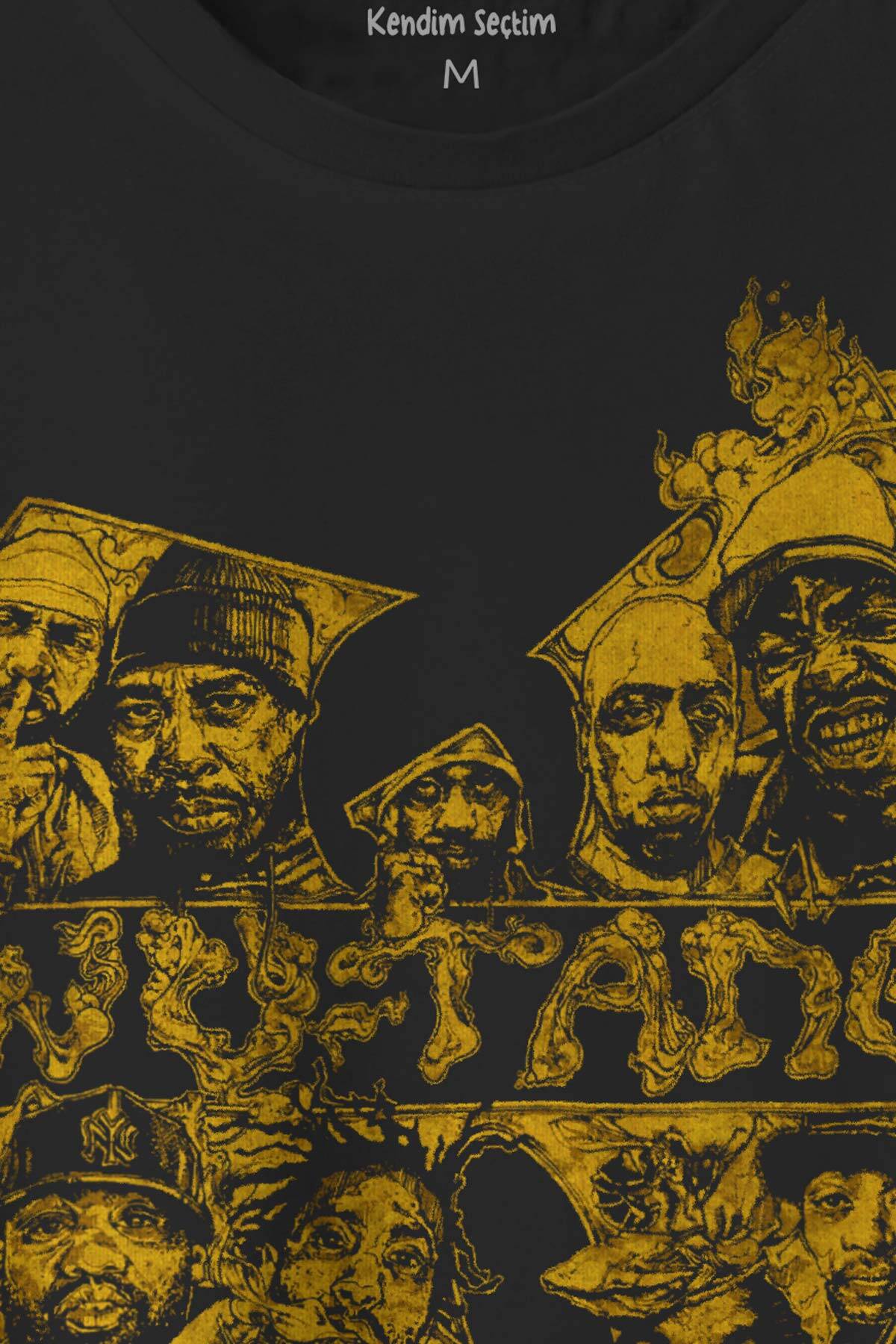 Hiphop Rap Wu-Tang Clan Hip Hop Music Siyah T-shirt Unisex Regular Fit Tişört (1)