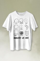 History Of Art Monet Dali Da Vinci Baskılı Tişört Unisex T-shirt - 1