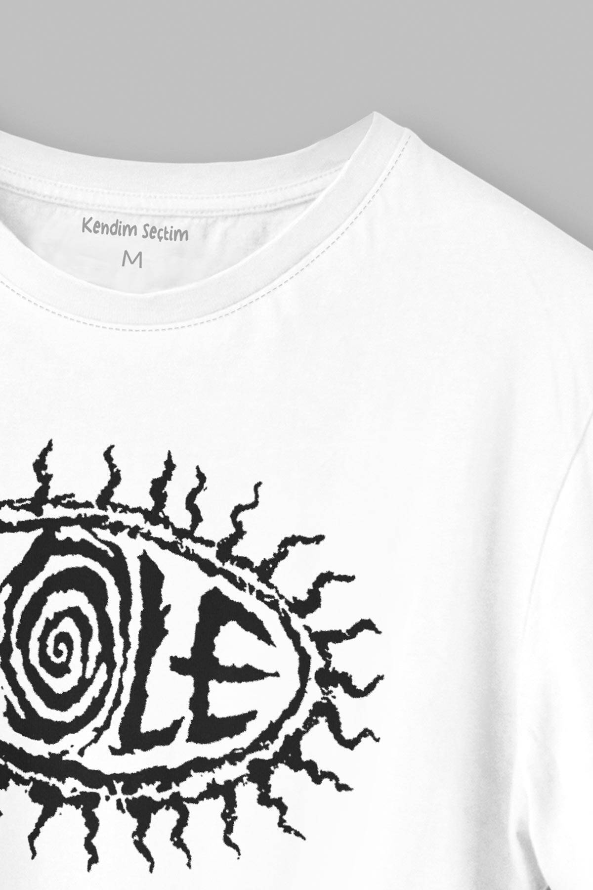 Hole Nirvana Kurt Cobain Tişört Grunge Rock Punk Baskılı Beyaz Unisex T-shirt - 3