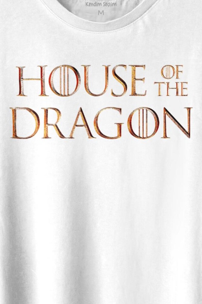 House Of The Dragon Logo Targaryen Baskılı Tişört Unisex T-shirt - 2