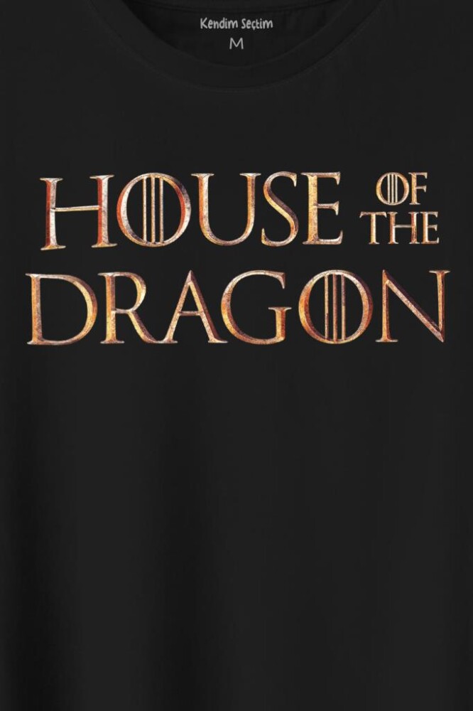 House Of The Dragon Logo Targaryen Baskılı Tişört Unisex T-Shirt - 2