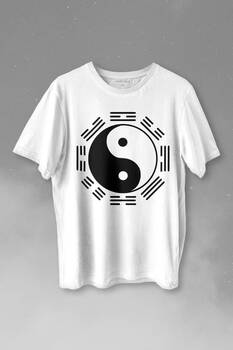 Hyuga Clan Symbol Characters Ying Yang Naruto Baskılı Tişört Unisex T-shirt - 1