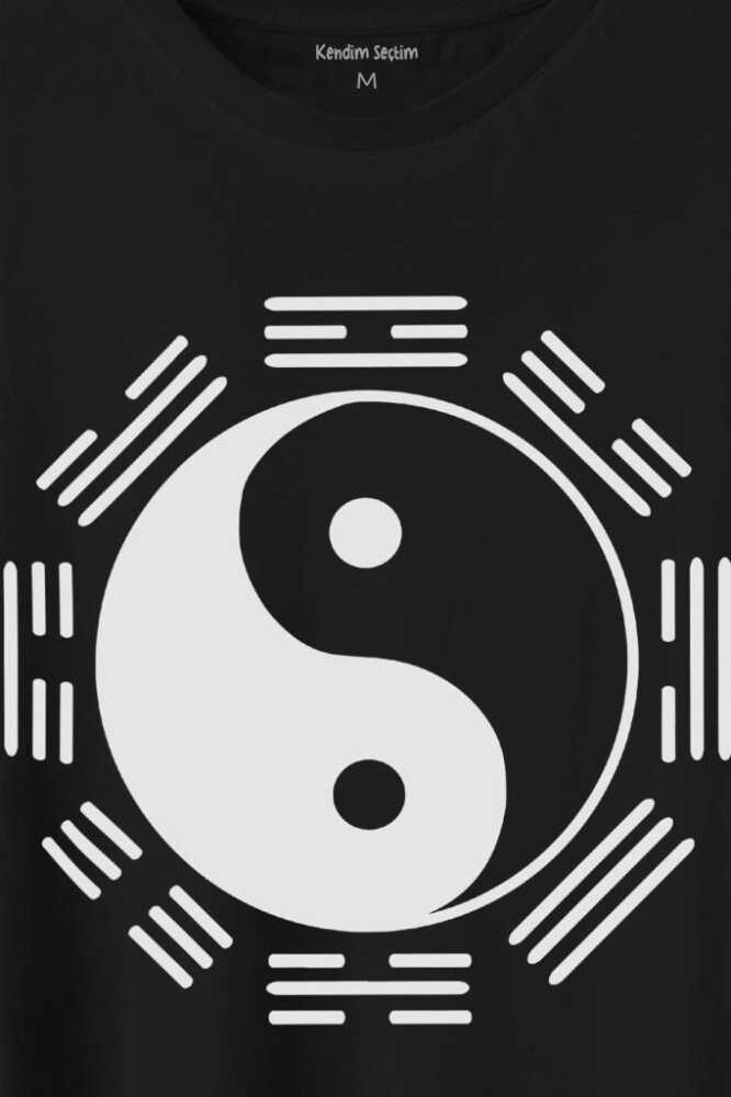 Hyuga Clan Symbol Characters Ying Yang Naruto Baskılı Tişört Unisex T-Shirt - 2