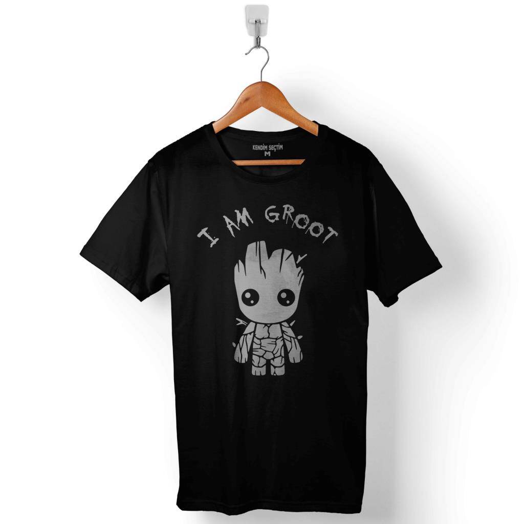 I Am Groot Harikayım Galaksinin Koruyucuları 2 Baskılı Tişört Unisex T-Shirt - 1