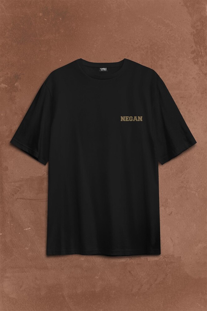 I Am Negan The Walking Dead Yürüyen Ölüler Sırt Ön Baskılı Oversize Tişört Unisex T-Shirt OVR12S1354 - 2