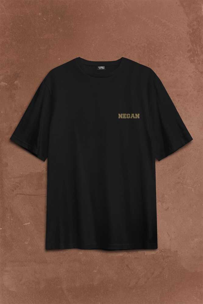 I Am Negan The Walking Dead Yürüyen Ölüler Sırt Ön Baskılı Oversize Tişört Unisex T-Shirt OVR12S1354 (1)