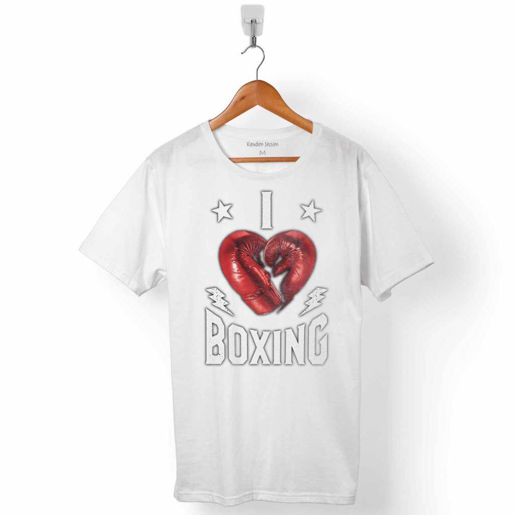 I LOVE BOXING BOKS RİNG MUHAMMED ALI ERKEK TİŞÖRT - 1