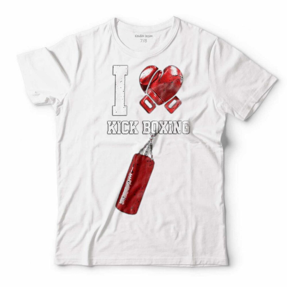 I LOVE KICK BOXING BOKS ELDİVENİ ÇOCUK TİŞÖRT - KENDİM SEÇTİM