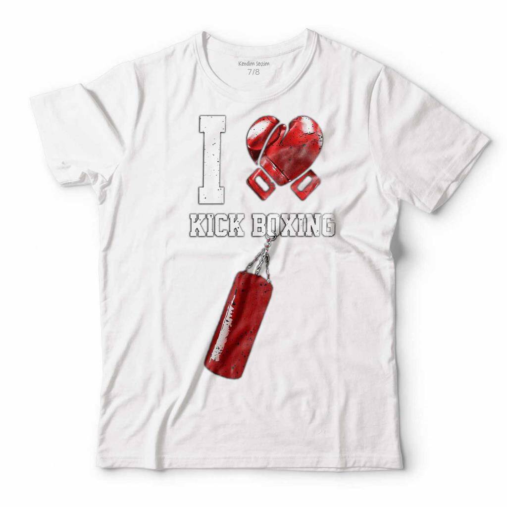 I LOVE KICK BOXING BOKS ELDİVENİ ÇOCUK TİŞÖRT - 1