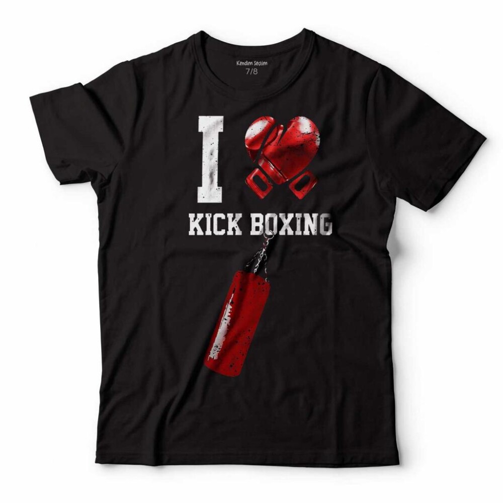 I LOVE KICK BOXING BOKS ELDİVENİ ÇOCUK TİŞÖRT - 1