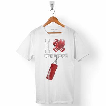 I LOVE KICK BOXING BOKS ELDİVENİ ERKEK TİŞÖRT - 1