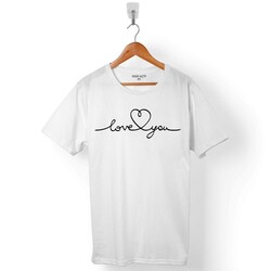 I LOVE YOU KALP SONSUZLUK İŞARETİ ERKEK TİŞÖRT - 1