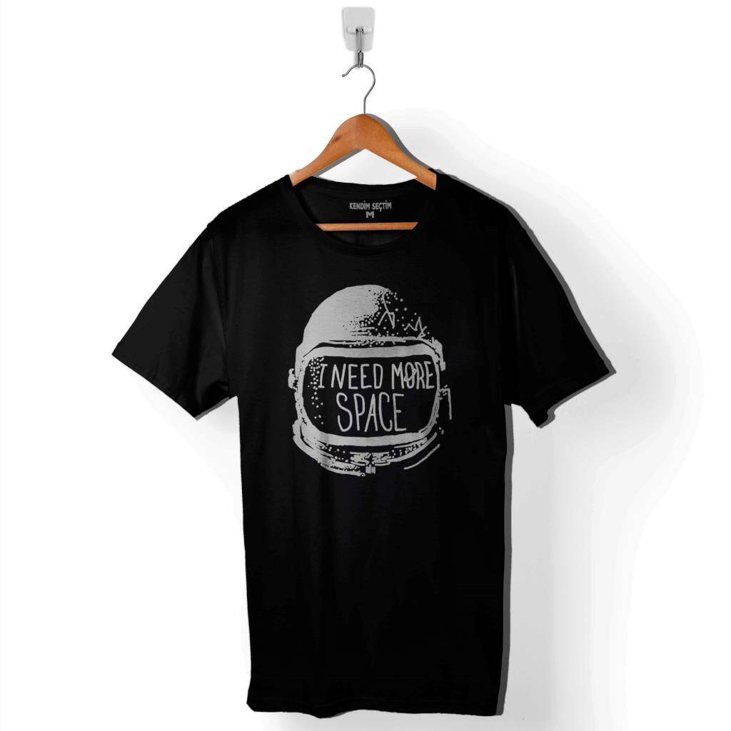 I Need More Space Astronot Uzay Cosmos Gezegen Baskılı Tişört Unisex T-Shirt - 1