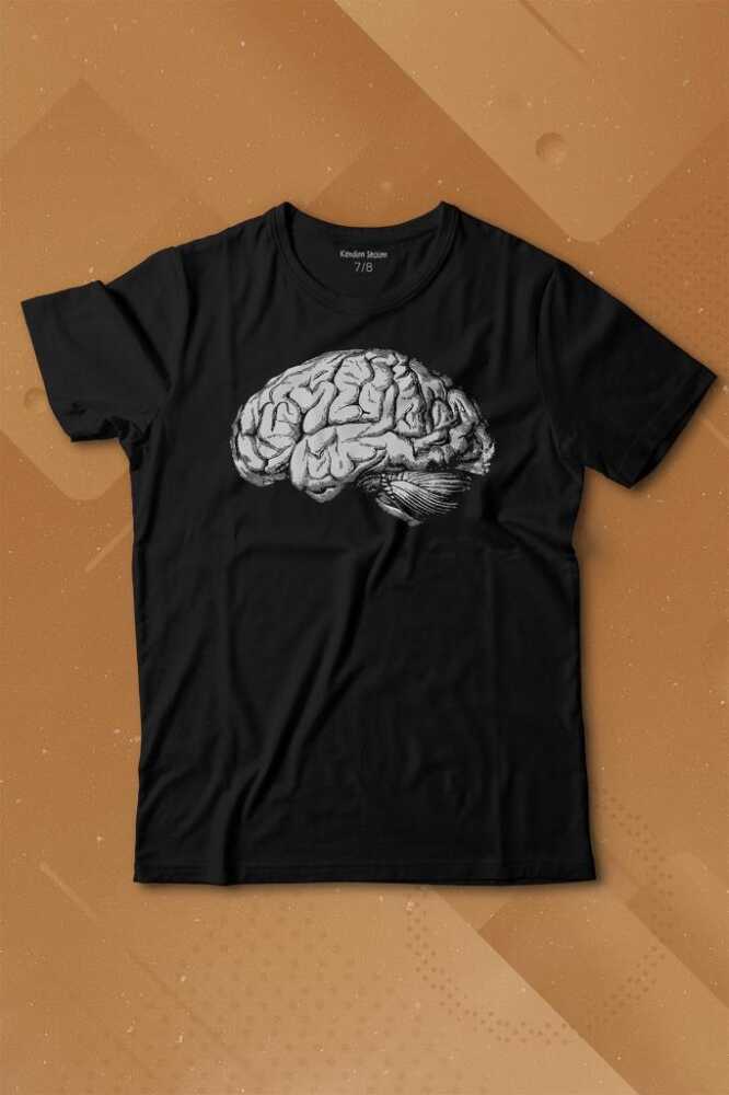 İnsan Beyni Kafayı Kulllan Beyin Zeka Baskılı Tişört Çocuk T-shirt - 1