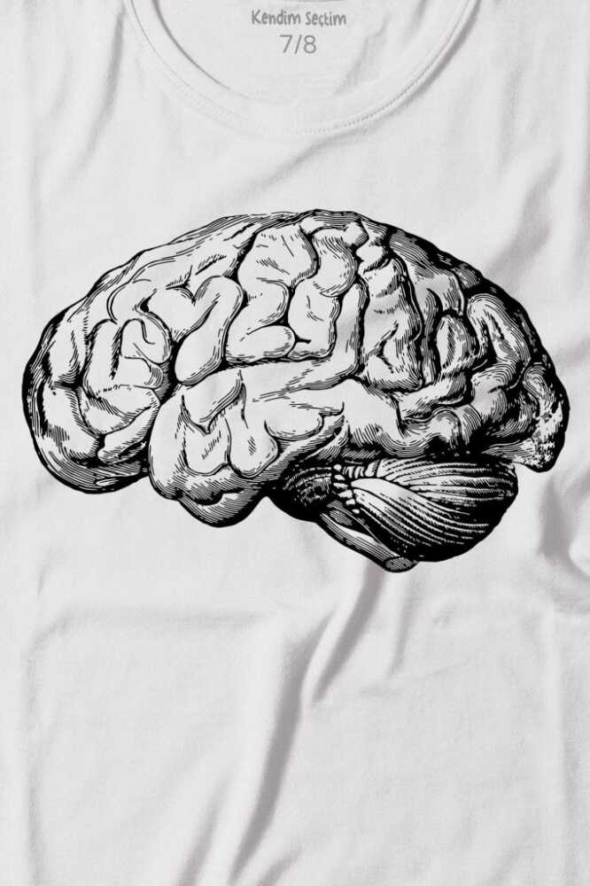 İnsan Beyni Kafayı Kulllan Beyin Zeka Baskılı Tişört Çocuk T-shirt - 2