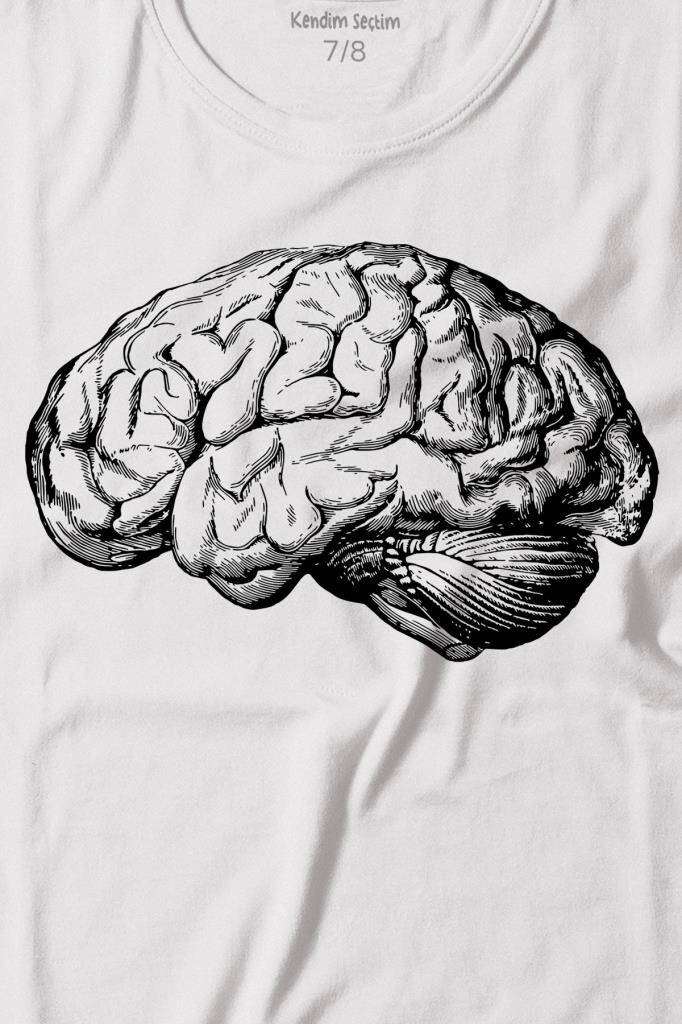 İnsan Beyni Kafayı Kulllan Beyin Zeka Baskılı Tişört Çocuk T-shirt (1)