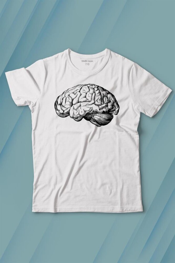 İnsan Beyni Kafayı Kulllan Beyin Zeka Baskılı Tişört Çocuk T-shirt - 1