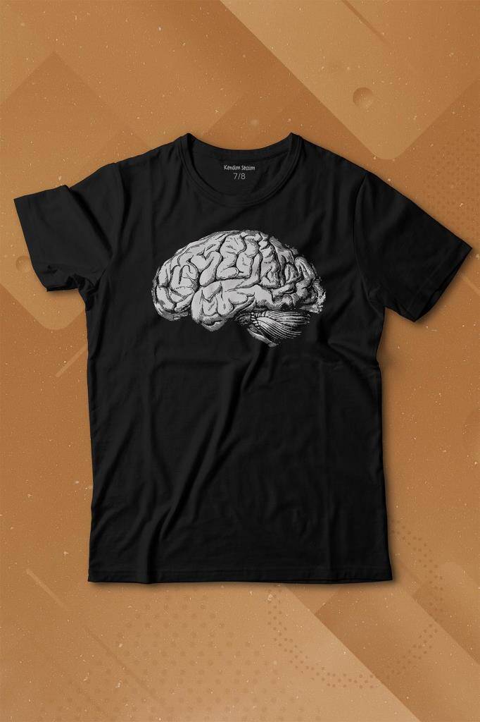 İnsan Beyni Kafayı Kulllan Beyin Zeka Baskılı Tişört Çocuk T-shirt - 1